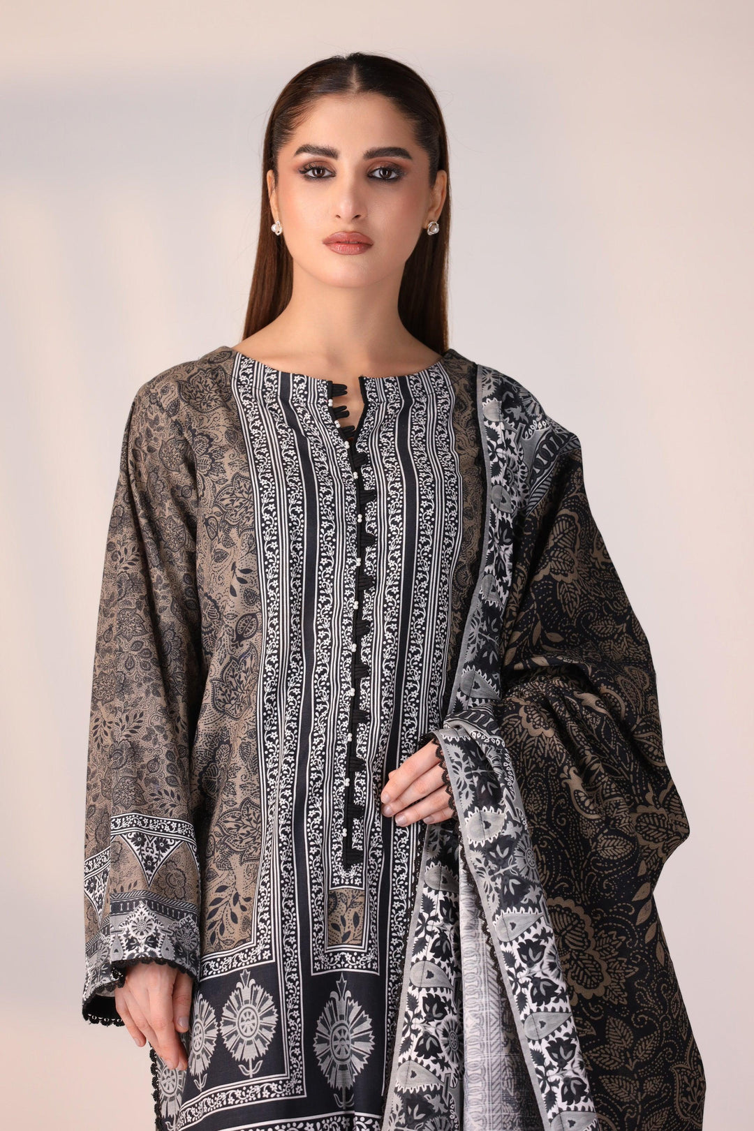 VOL-7 Unstitched 3 Piece Digital Printed Khaddar Winter 2024 Collection - Jacquard Clothing