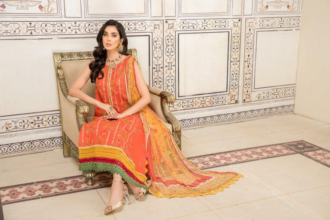 SHEHR ZAAD | SELF JACQUARD LAWN - Jacquard Clothing