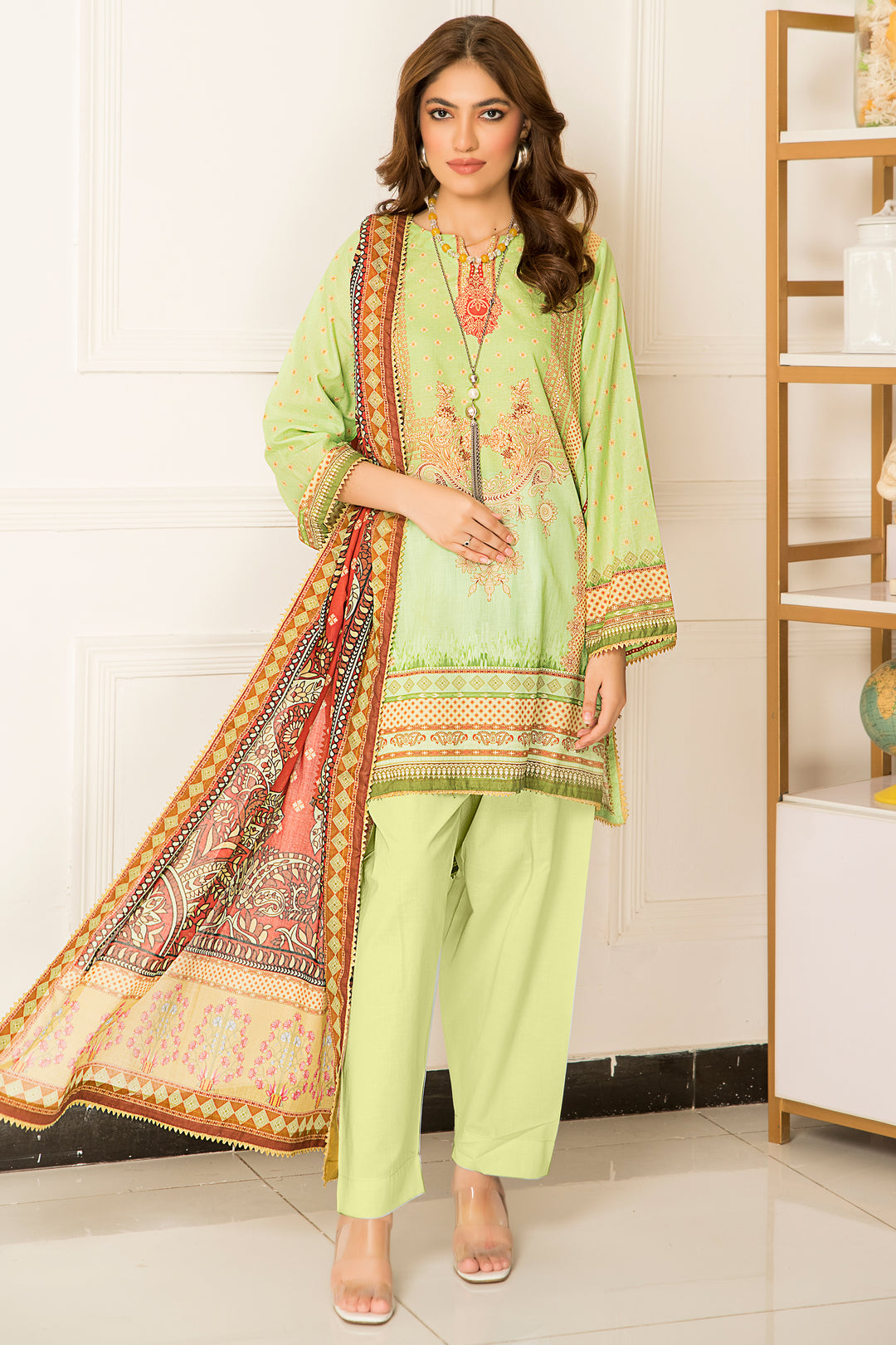 New Arrivals digital printed lawn 3piece unstitched suits by jacquard clothing 