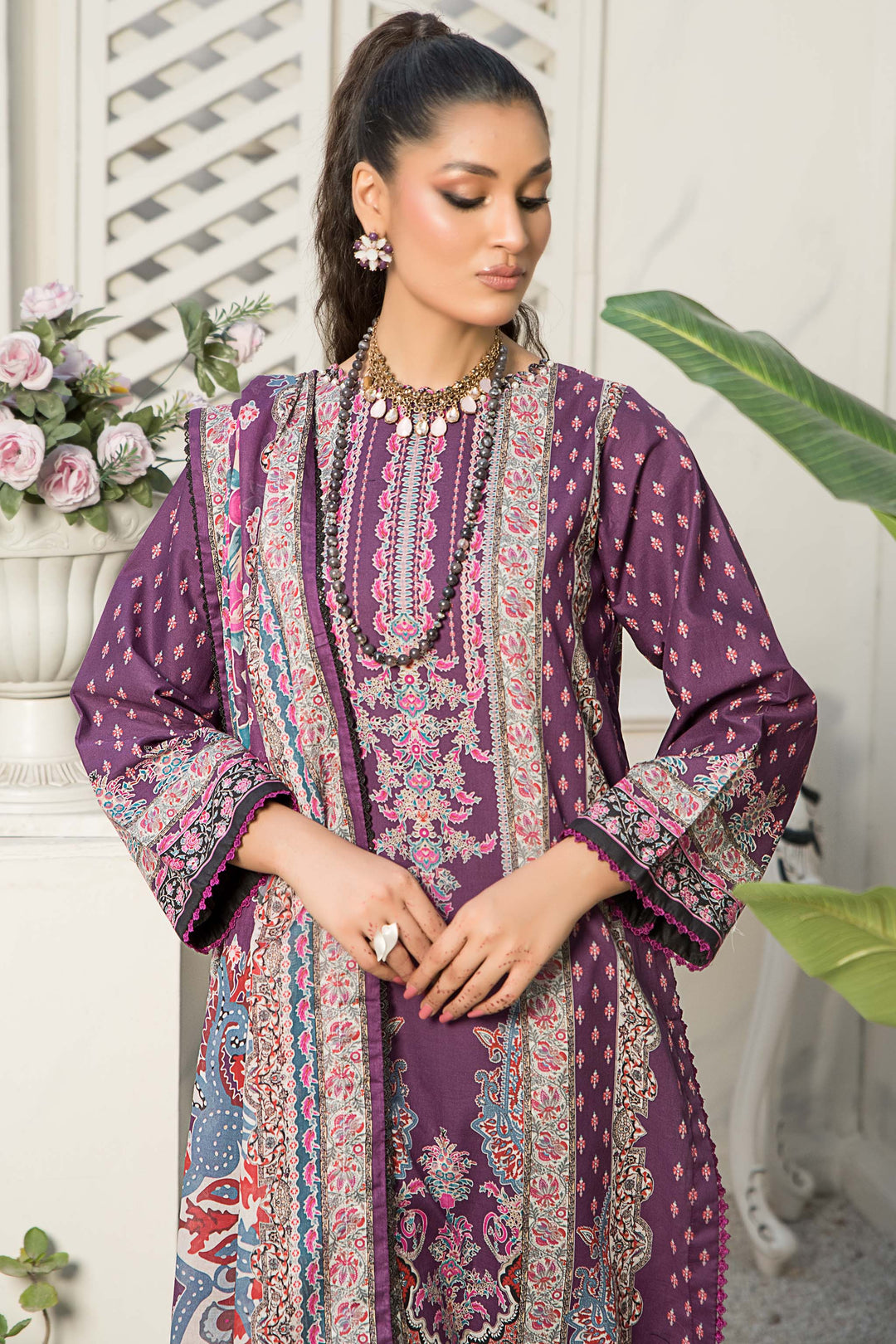 SEHAR | 3PC UNSTITCHED | PRINTED  LAWN SUMMER 2024 BY JACQUARD CLOTHING