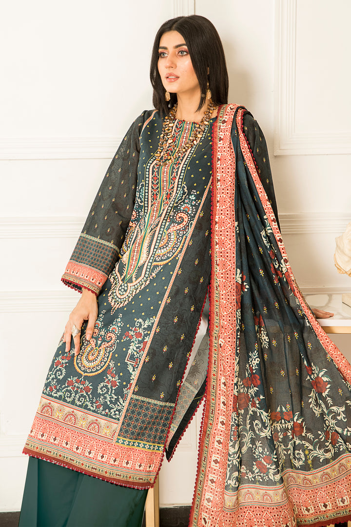 New Arrivals digital printed lawn 3piece unstitched suits by jacquard clothing 