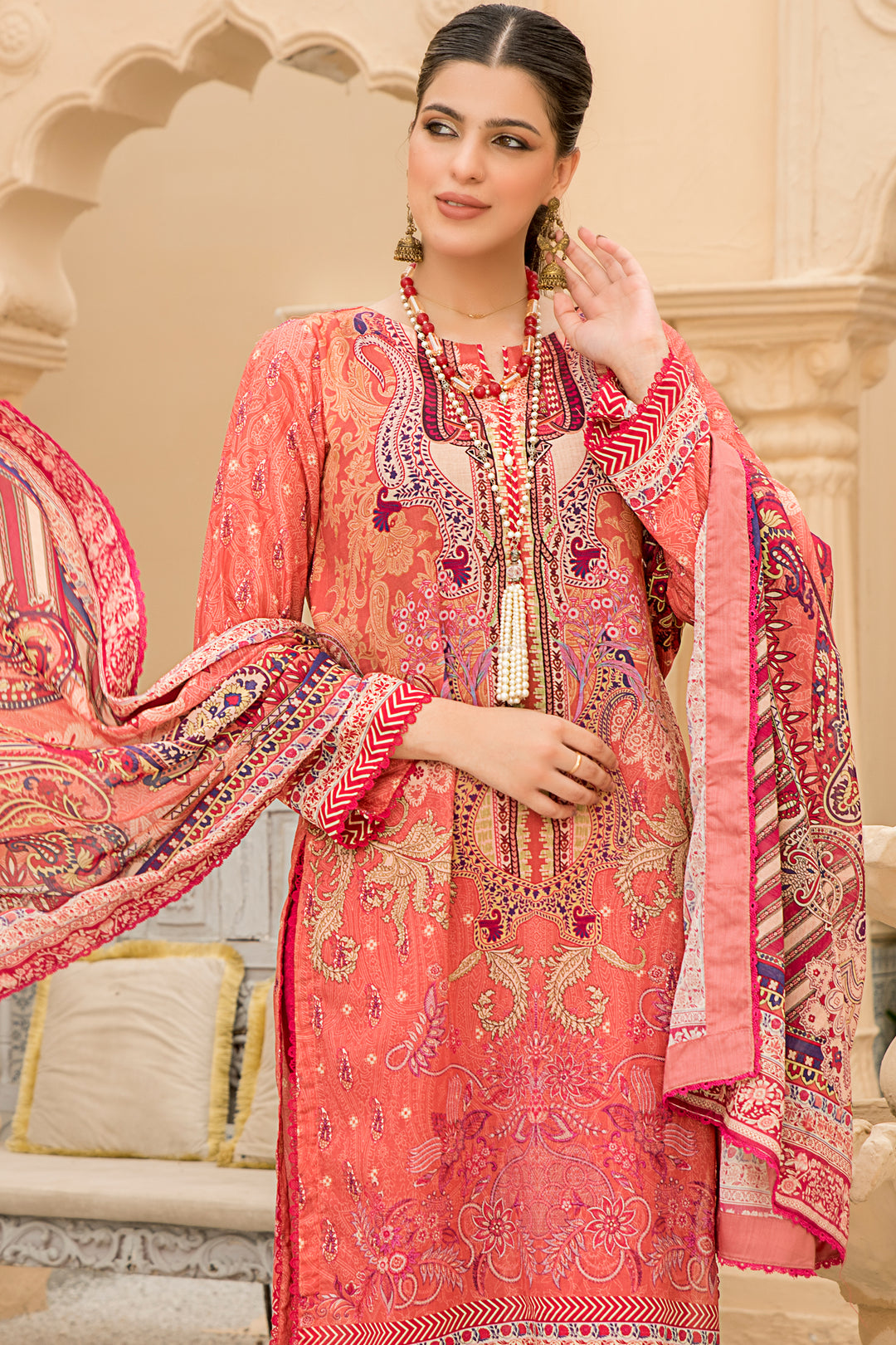 New Arrivals digital printed lawn 3piece unstitched suits by jacquard clothing