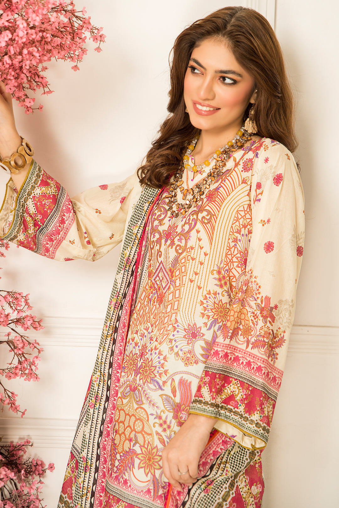 New Arrivals digital printed lawn 3piece unstitched suits by jacquard clothing 