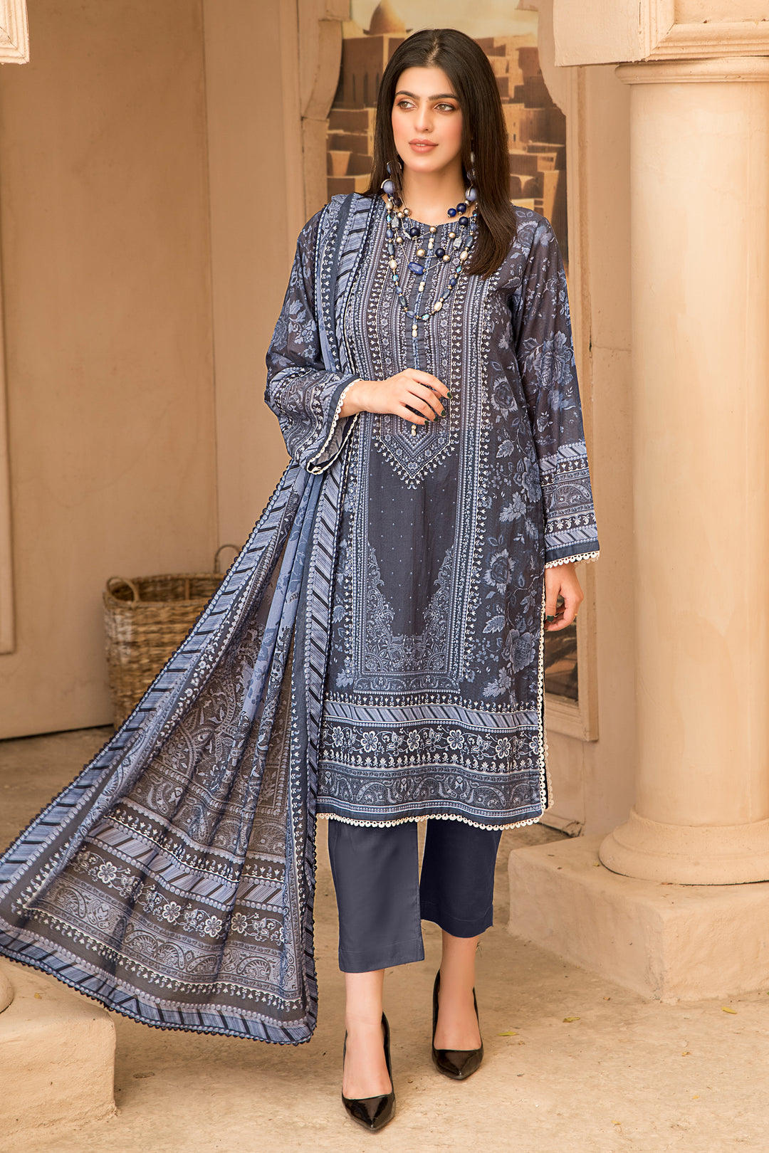 New Arrivals digital printed lawn 3piece unstitched suits by jacquard clothing