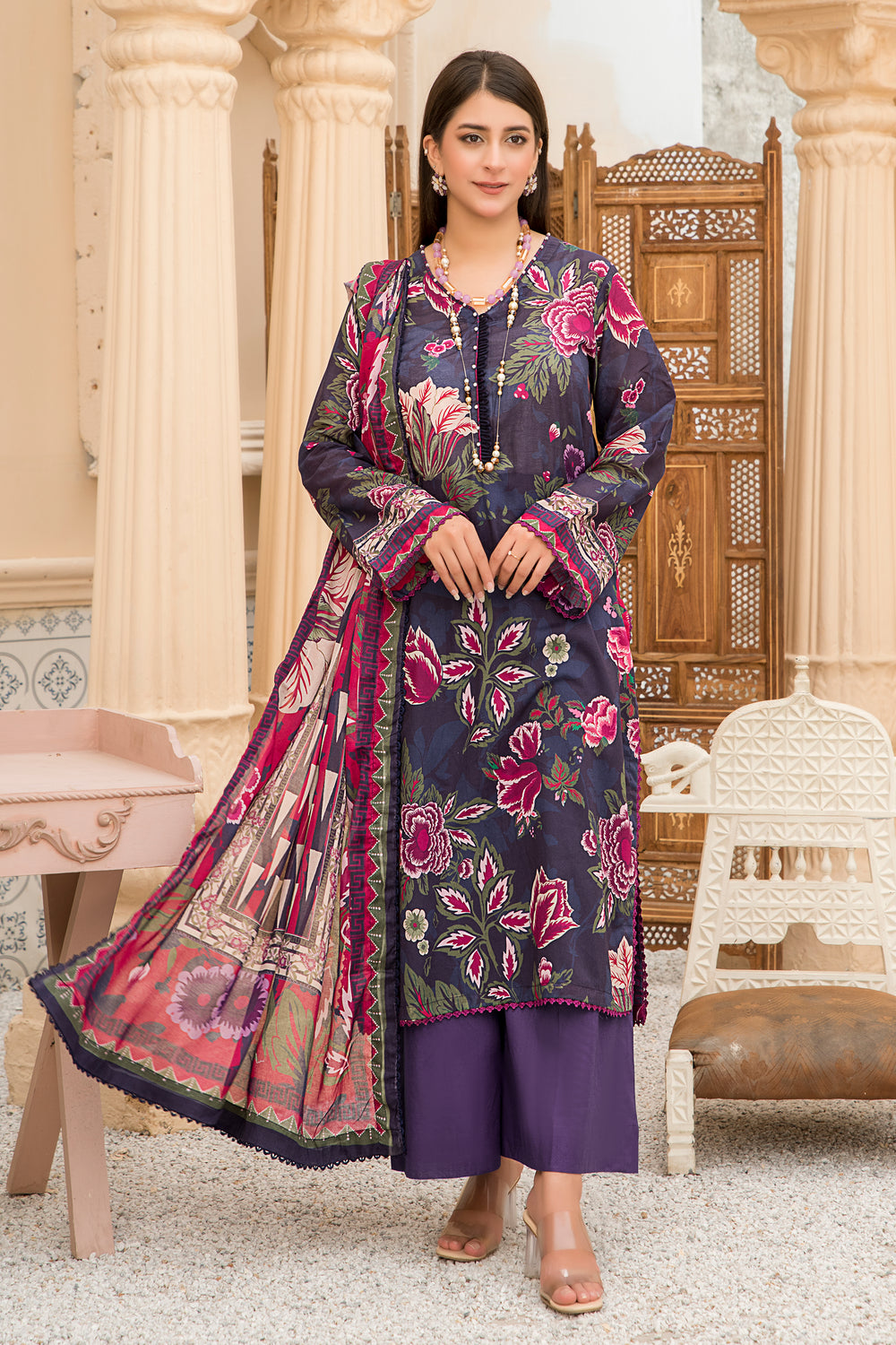 New Arrivals digital printed lawn 3piece unstitched suits by jacquard clothing