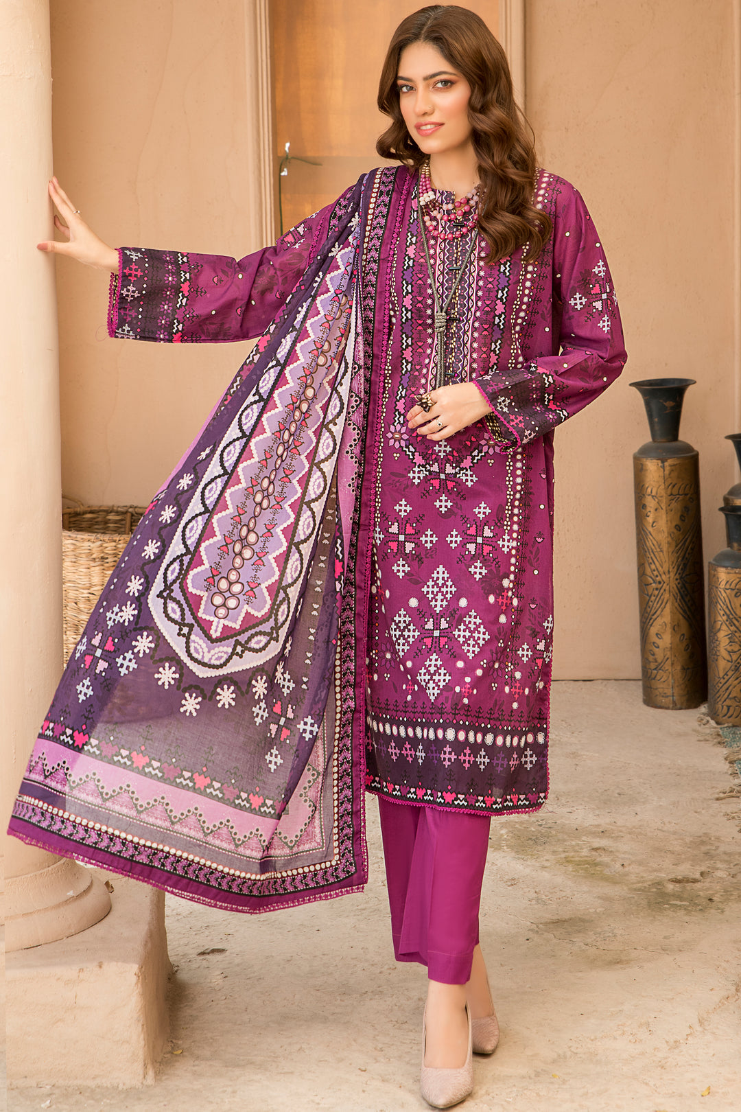 New Arrivals digital printed lawn 3piece unstitched suits by jacquard clothing