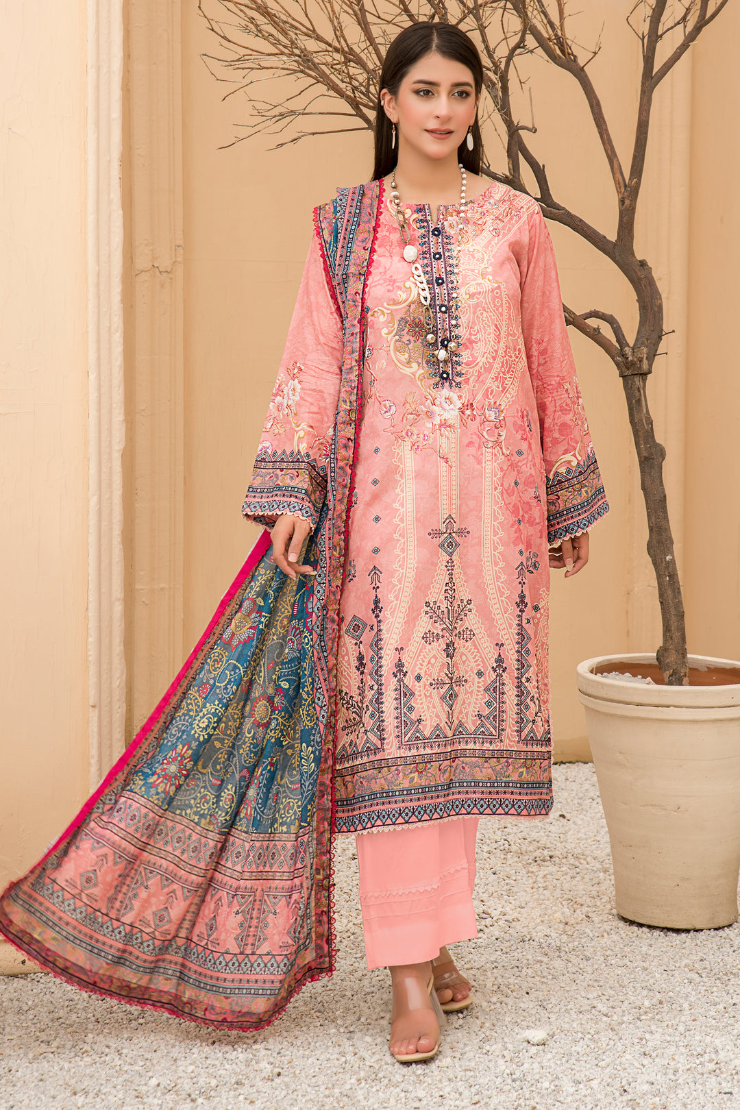 New Arrivals digital printed lawn 3piece unstitched suits by jacquard clothing