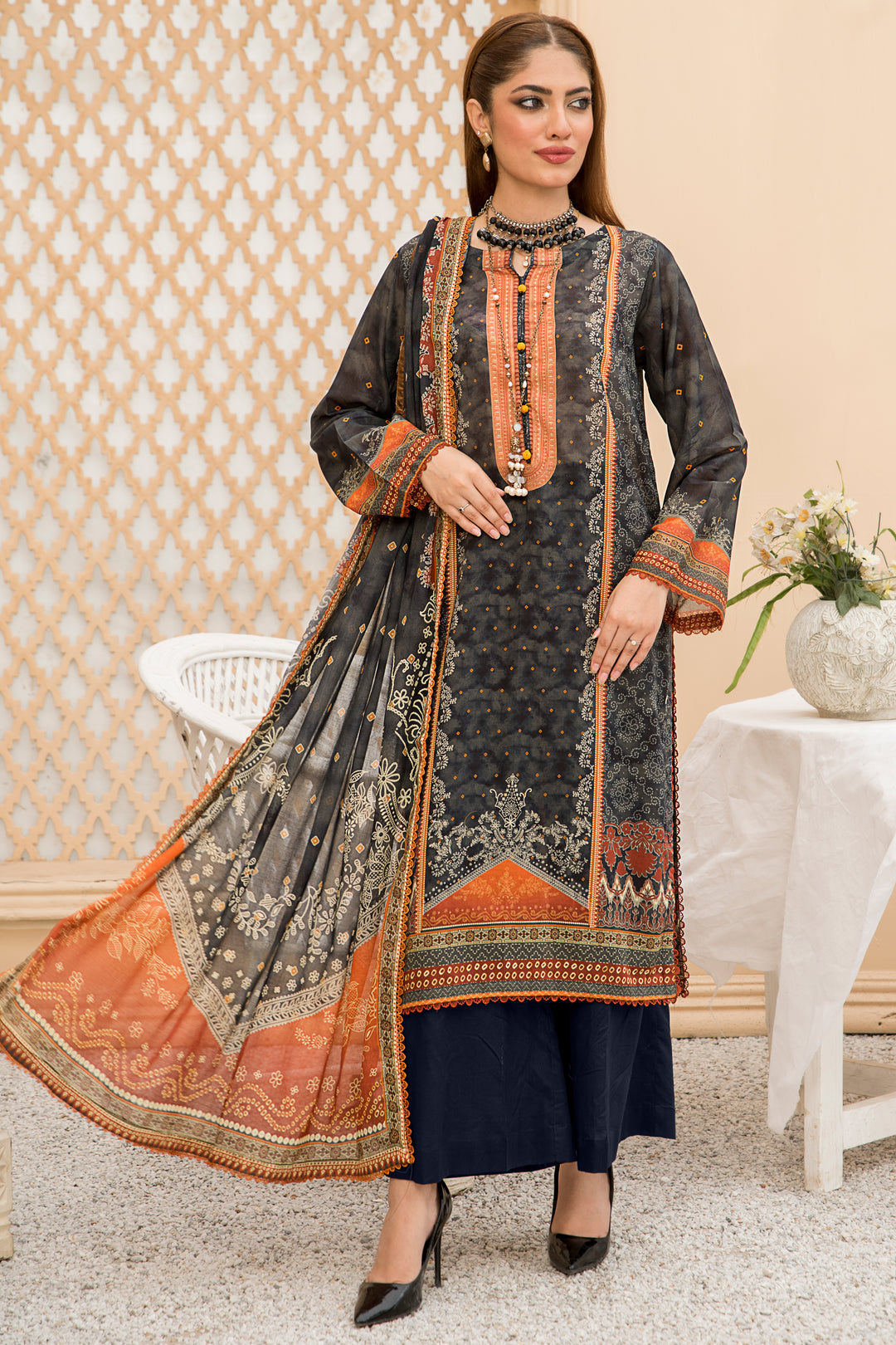 New Arrivals digital printed lawn 3piece unstitched suits by jacquard clothing