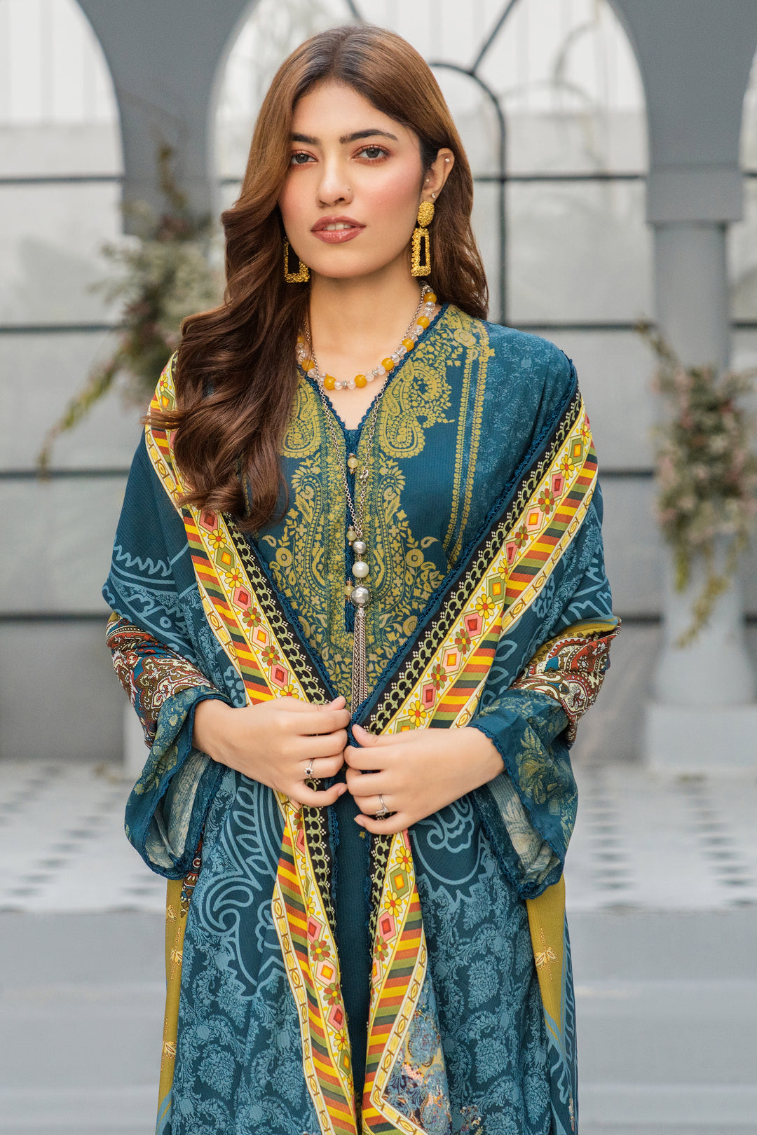 Winter 2024 New Arrivals 3Piece Unstitched Printed Linen Suits by Jacquard Clothing